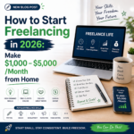 How to Start Freelancing in 2026:Make $1,000-5,000/Month from Home